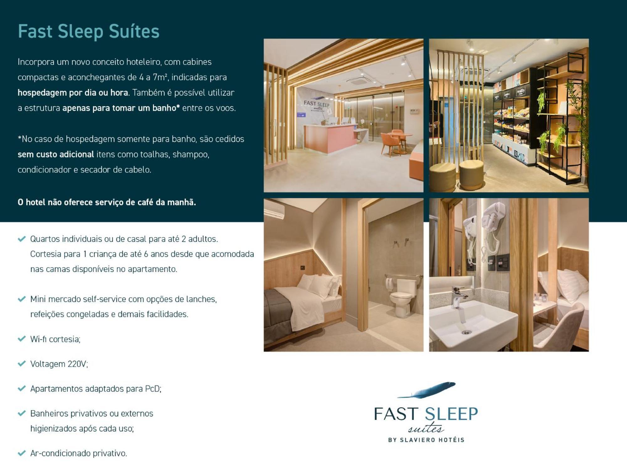 Fast Sleep Suites By Slaviero Hoteis - Hotel Dentro Do Aeroporto De Guarulhos - Terminal 2 - Desembarque Oeste Exteriör bild